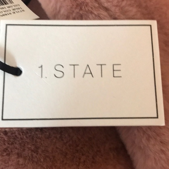 NWT 1.STATE WOM SZ SM/XS BLUSH FAUX FUR JACKET - Picture 8 of 9